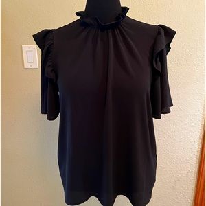 Gorgeous Cece Black Ruffle Blouse